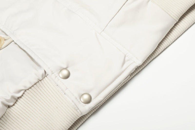 Faux Fur Trim Padded Bomber Jacket | Cropped Winter Coat