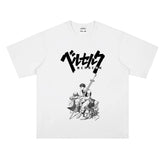 Berserk Anime Graphic Tee - Guts Resting Design | Premium Quality Shirt - Seakoff