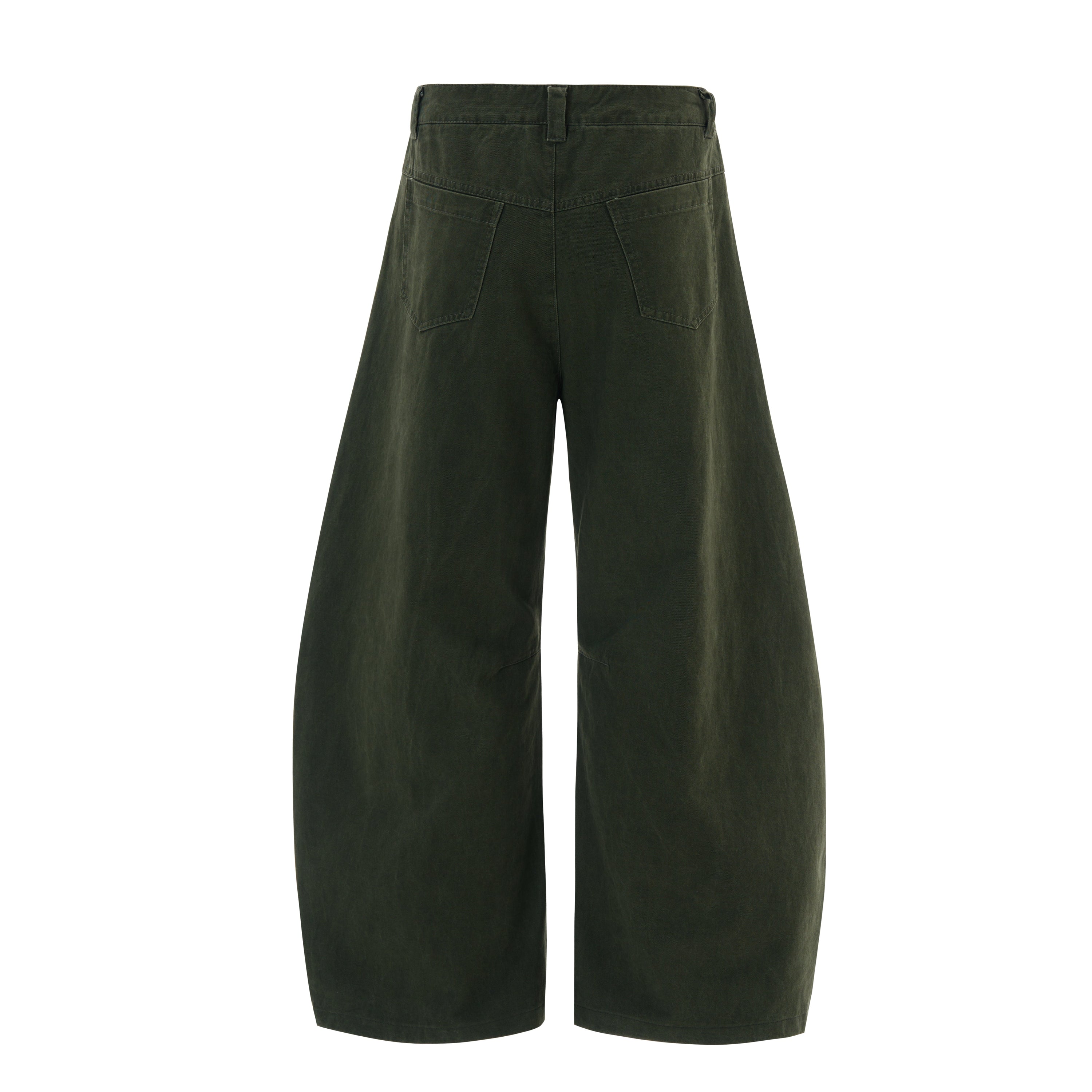 Minimalist Wide-Leg Canvas Trousers | Sculpted Silhouette