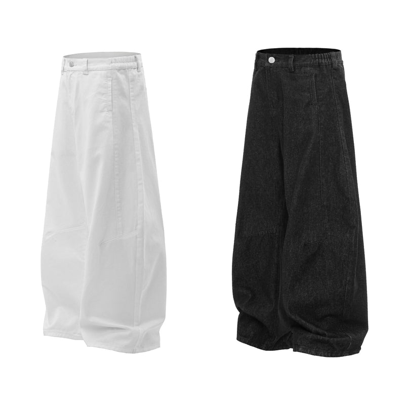 Omirad Sculpted Wide Leg Balloon Pants | 100% Cotton