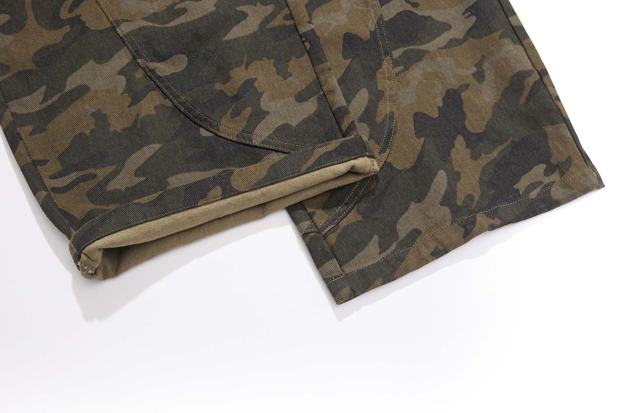 Omirad Camouflage Barrel-Leg Jeans | Wide Leg Camo Denim