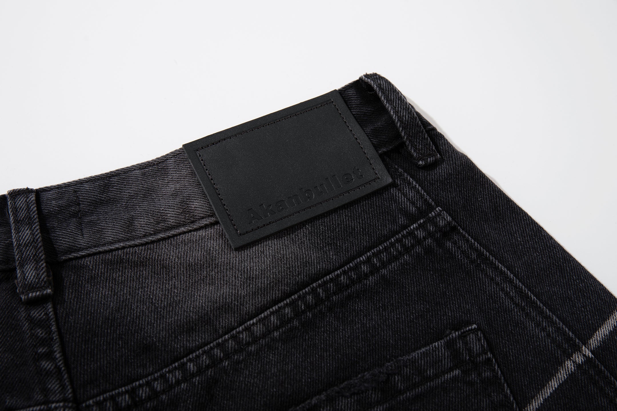 Omirad Scratch Fade Wide-Leg Jeans | Washed Black Denim