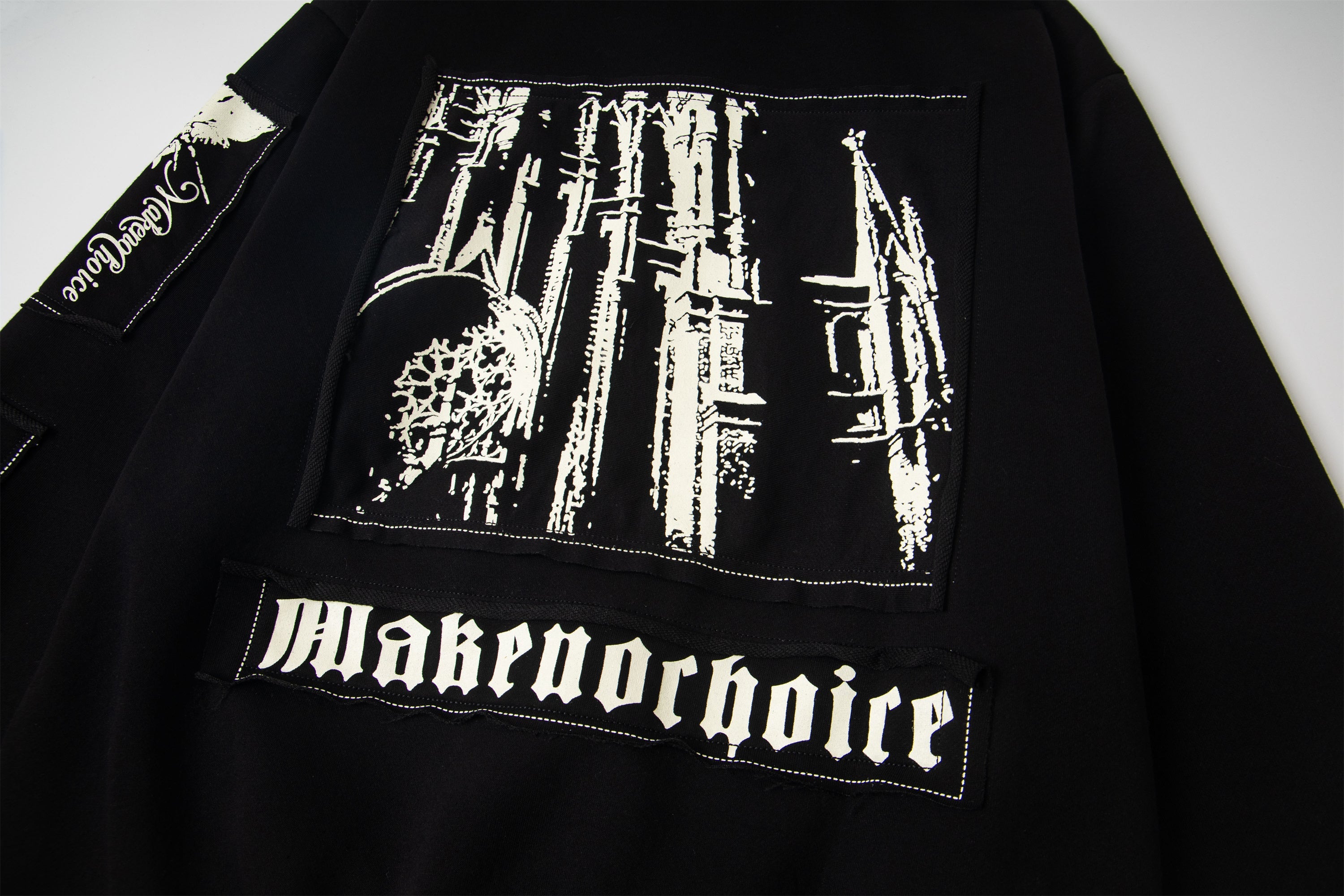 Omirad Gothic Graphic Zip-Up Hoodie | Dark Streetwear