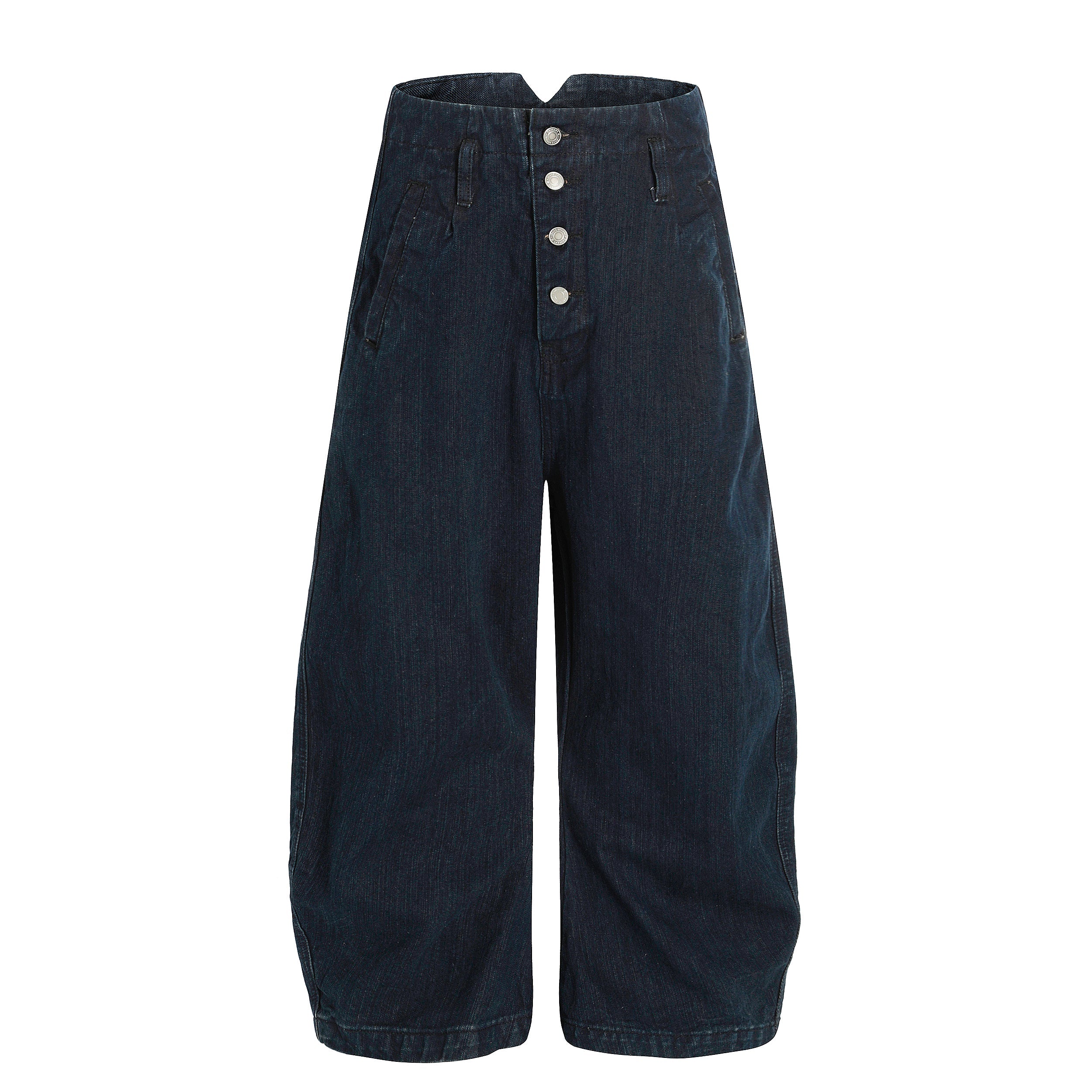 Omirad Split-Waist Wide-Leg Denim Jeans | Dark Wash