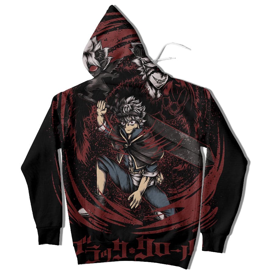 Black clover hoodie anime on sale