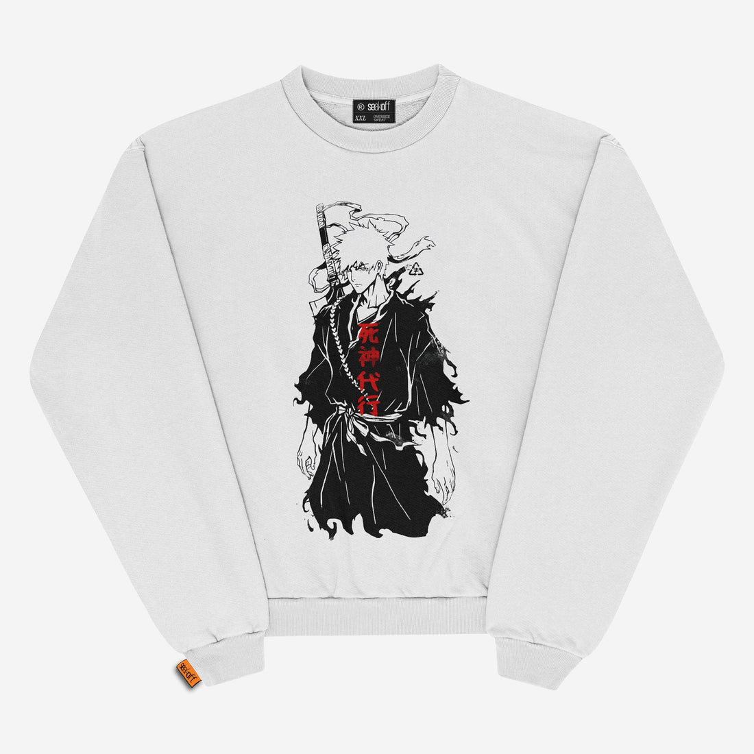 Bleach Substitute Soul Reaper Oversized Sweatshirt | Premium Anime Apparel - Seakoff