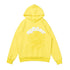 Bright Yellow Sp5der Hoodie - Trendy Web Print Hooded Sweatshirt - Seakoff