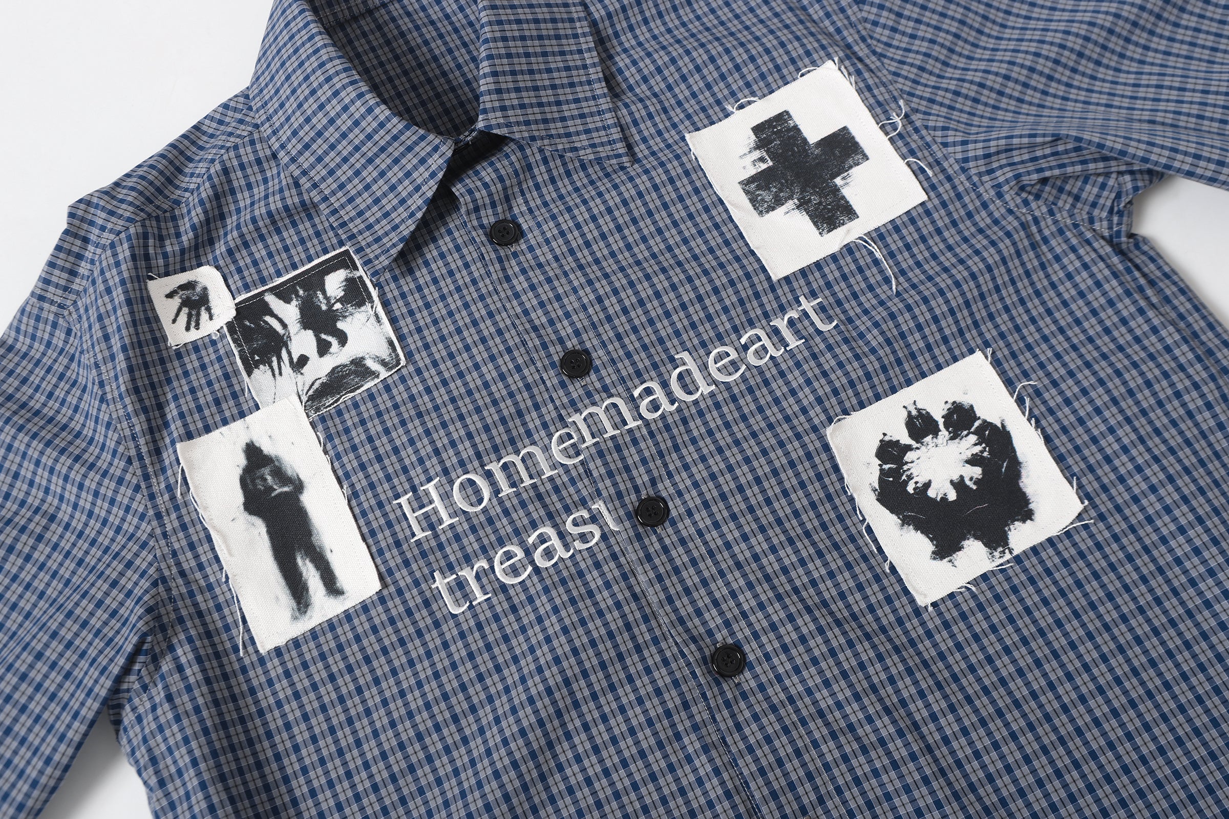 Patchwork Graphic Plaid Shirt | Streetwear Overshirt