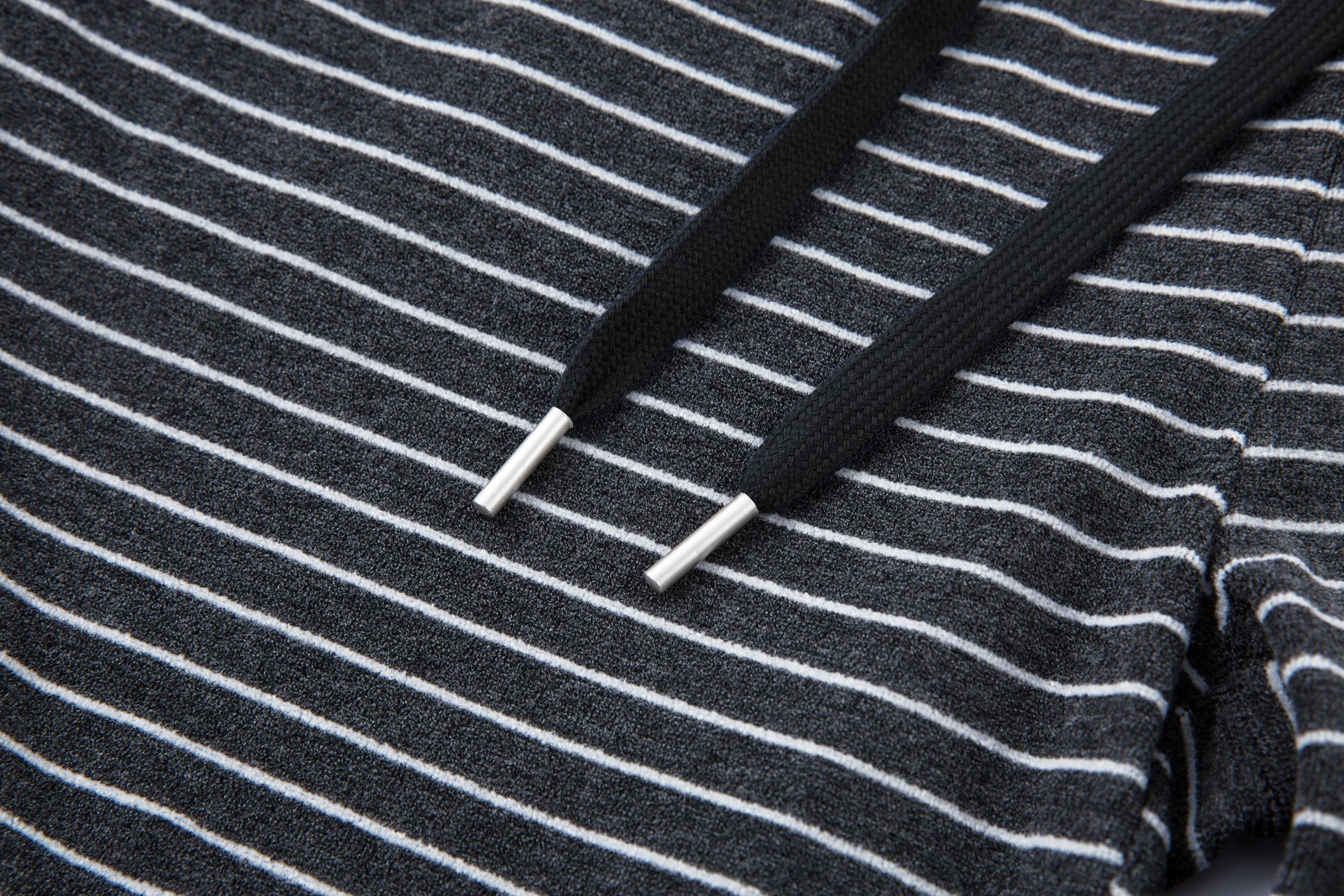 Striped Knit Barrel-Leg Lounge Pants with Drawstring Hem