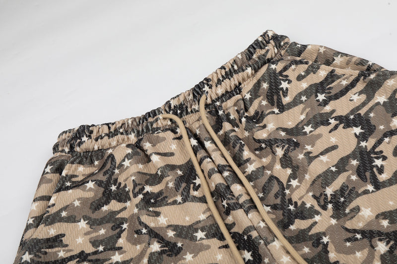Omirad Desert Camo Star Wide-Leg Sweatpants | Y2K Streetwear