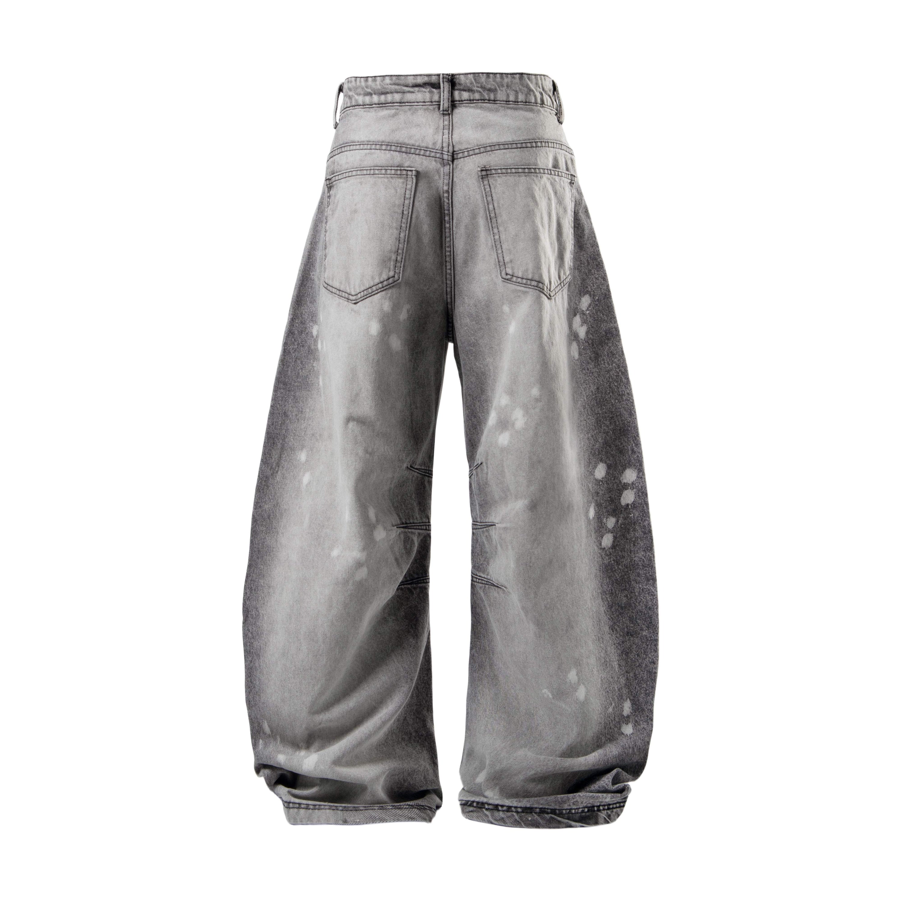 Omirad Washed Baggy Jeans | Distressed Wide-Leg Denim
