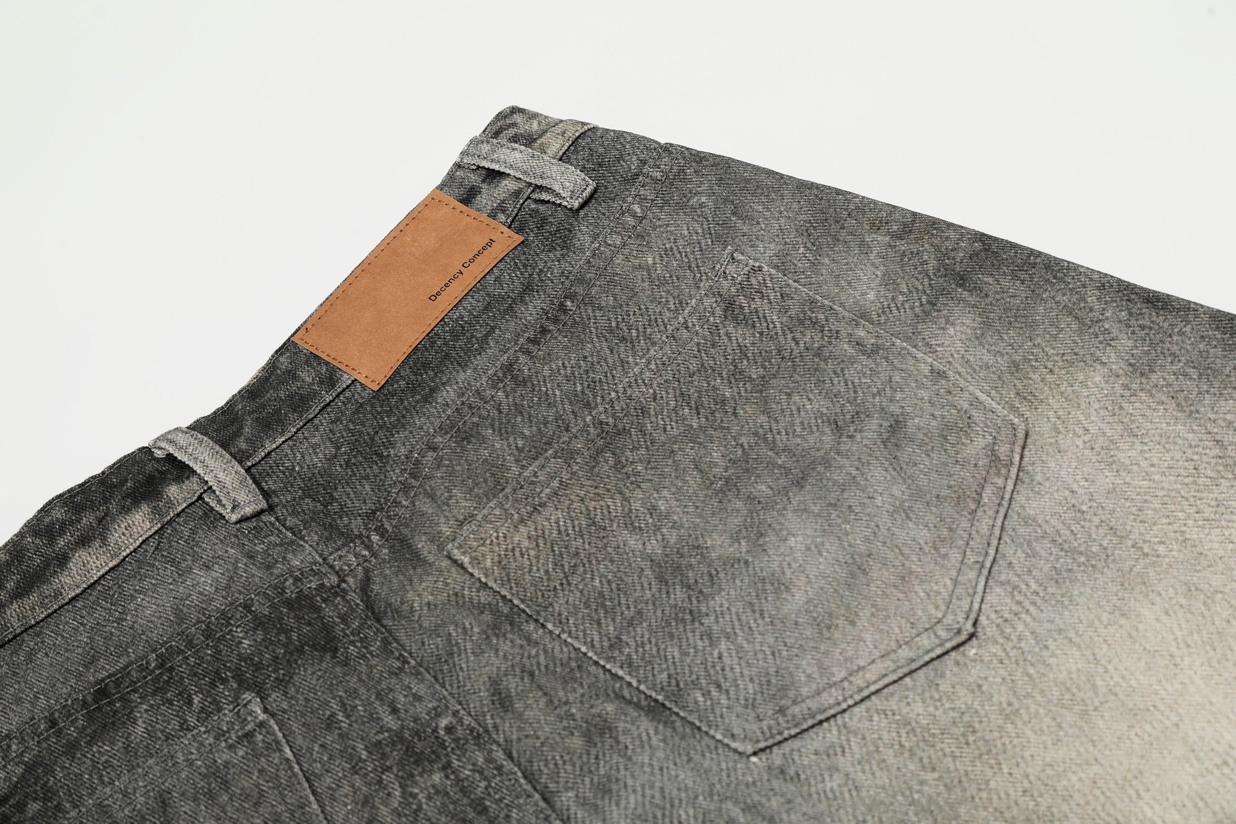 Omirad Washed Curved Barrel-Leg Denim Pants | SEAKOFF