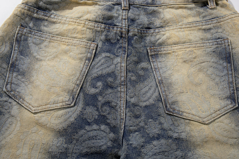 Back view of jeans showing both patch pockets and center seam