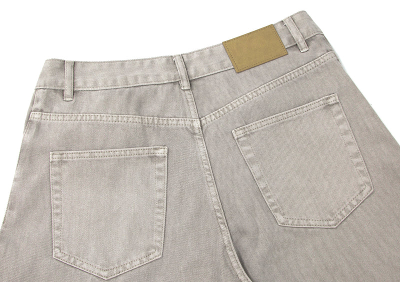 Panel Washed Wide-Leg Denim Pants | Streetwear Jeans