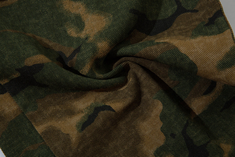 Omirad Woodland Camo Cargo Wide-Leg Pants | 100% Cotton