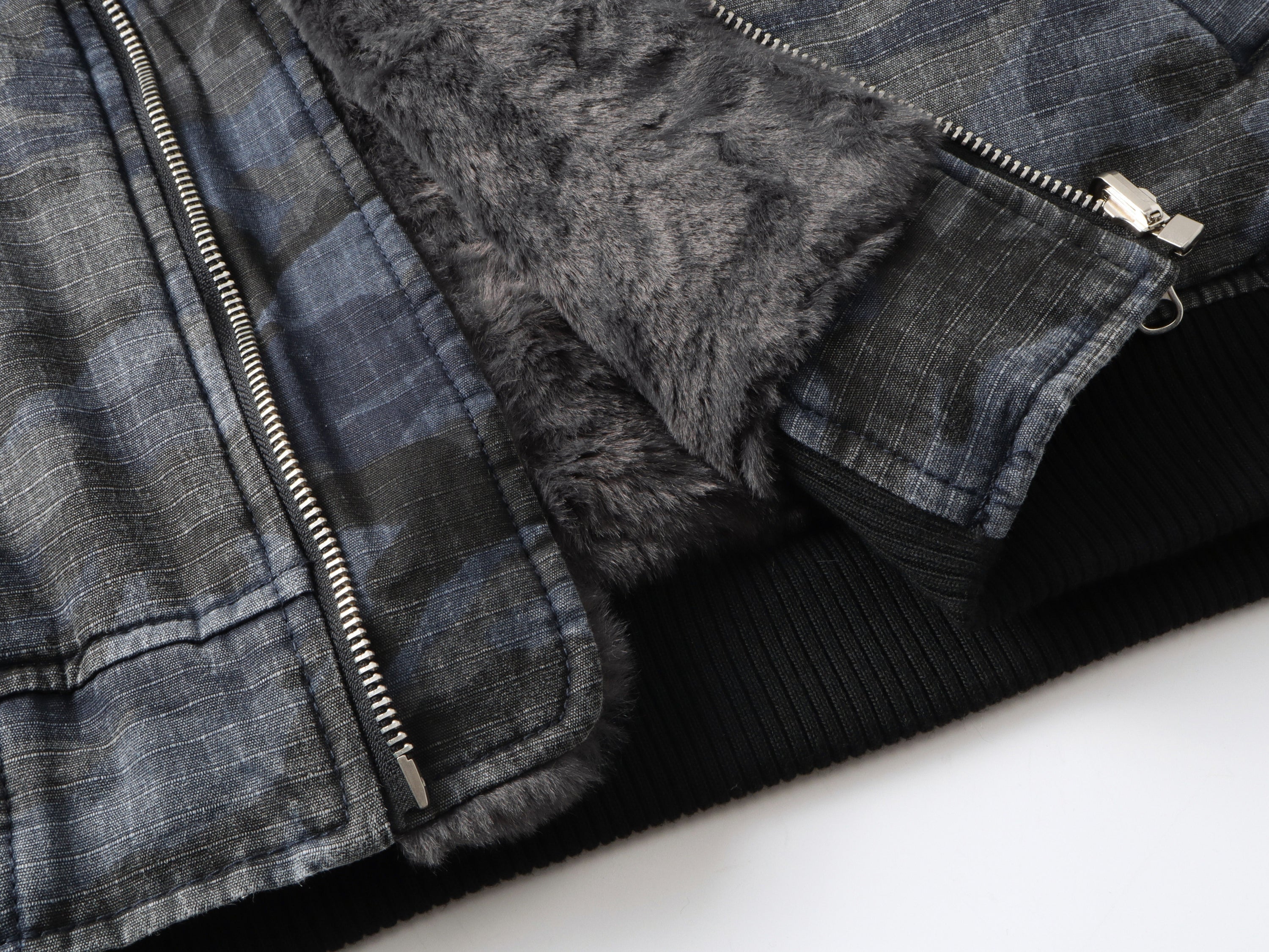 Reversible Camo Hooded Bomber Jacket | Two-Way Style
