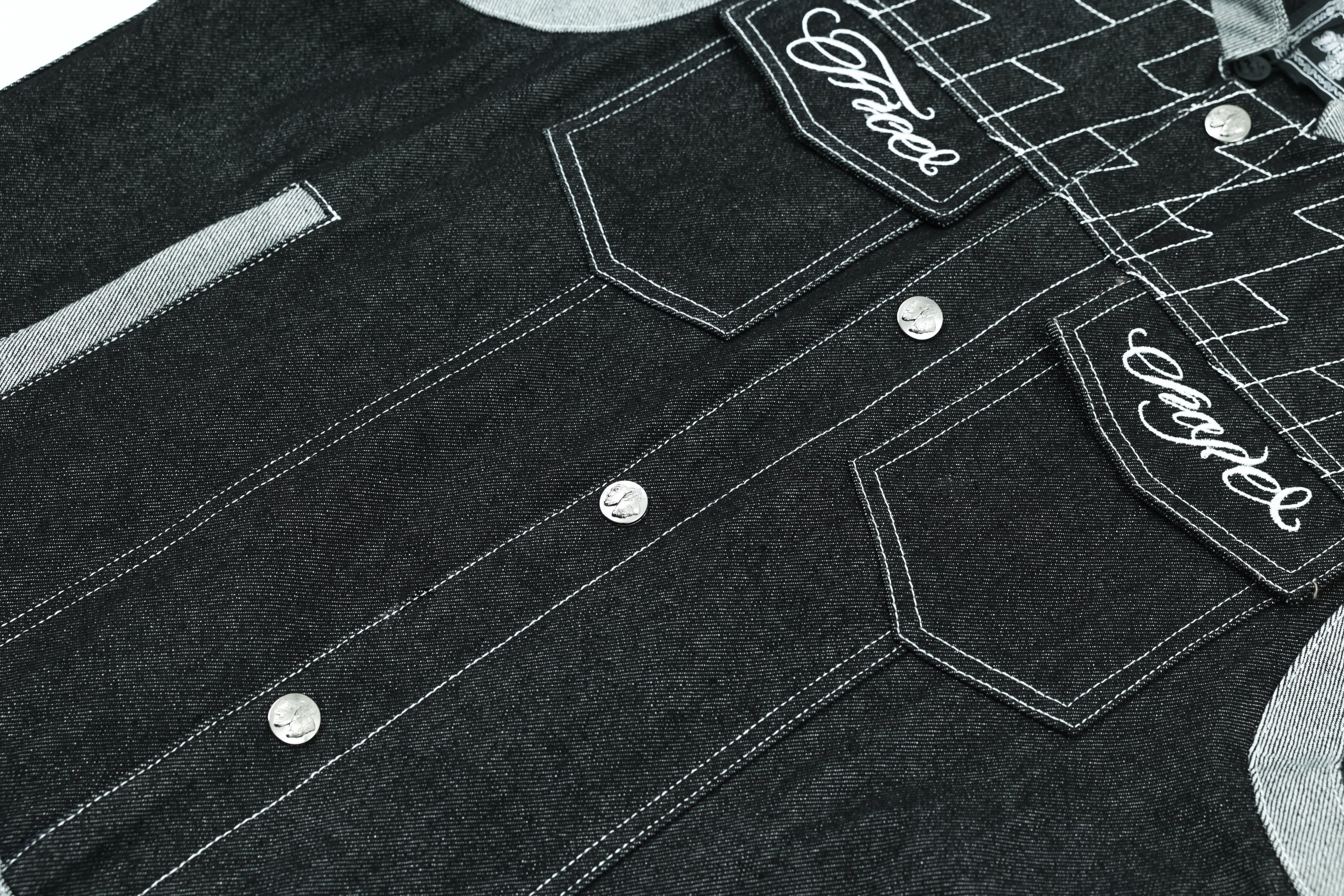 Omirad Vintage Racer Denim Vest | Biker Streetwear