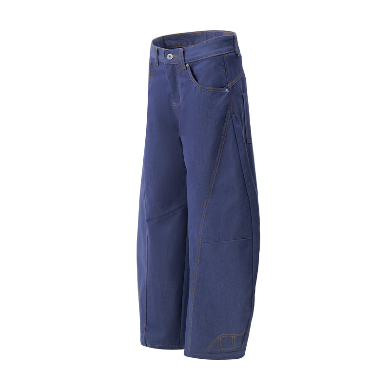 Omirad Curved Volume Wide-Leg Balloon Jeans | SEAKOFF