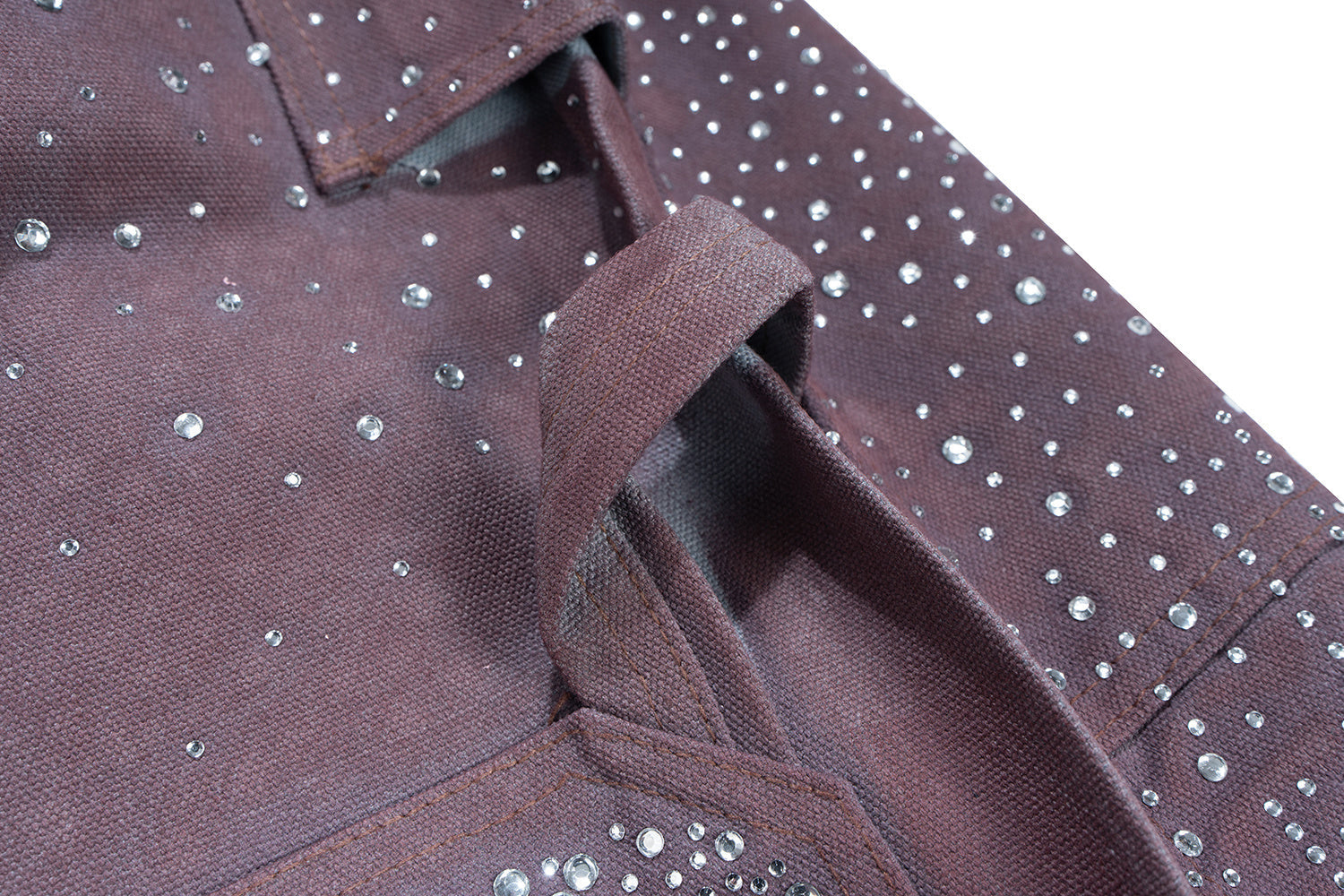 Omirad Studded Denim Shorts | Rhinestone Embellished Baggy Fit