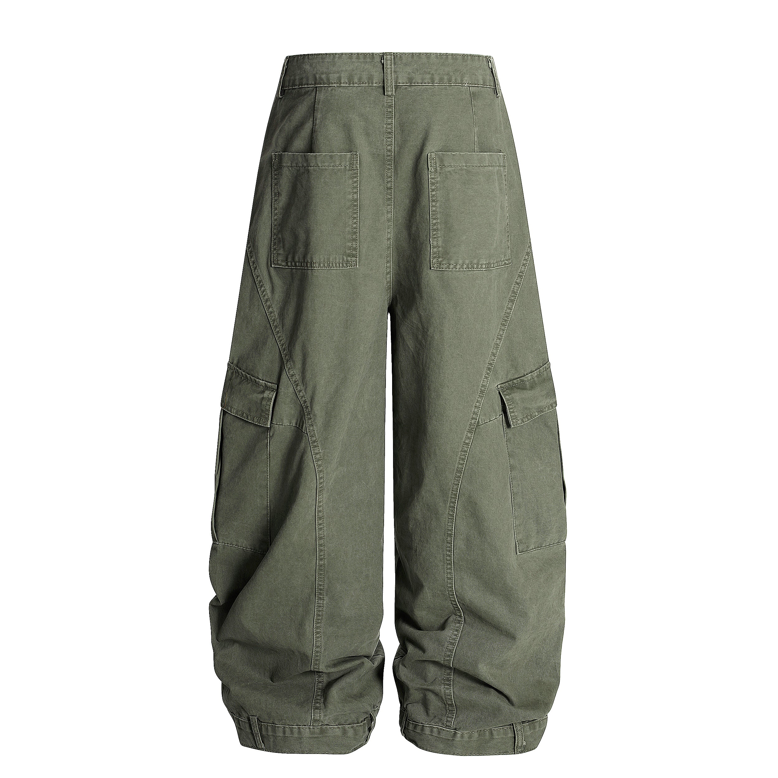 Omirad Heavy-Wash Wide-Leg Cargo Pants | Oversized Streetwear