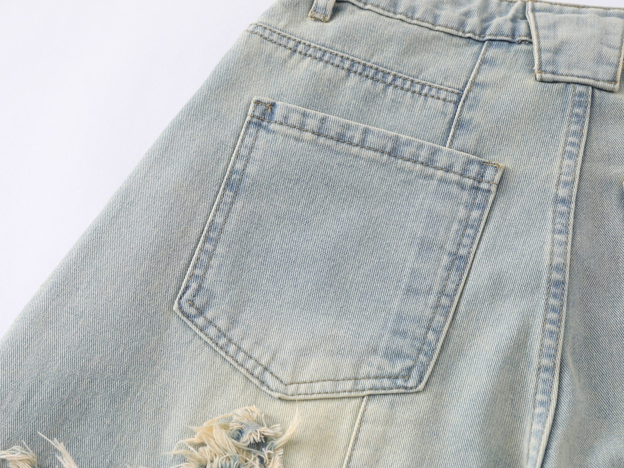 Star Distressed Wide-Leg Baggy Jeans | Streetwear Denim