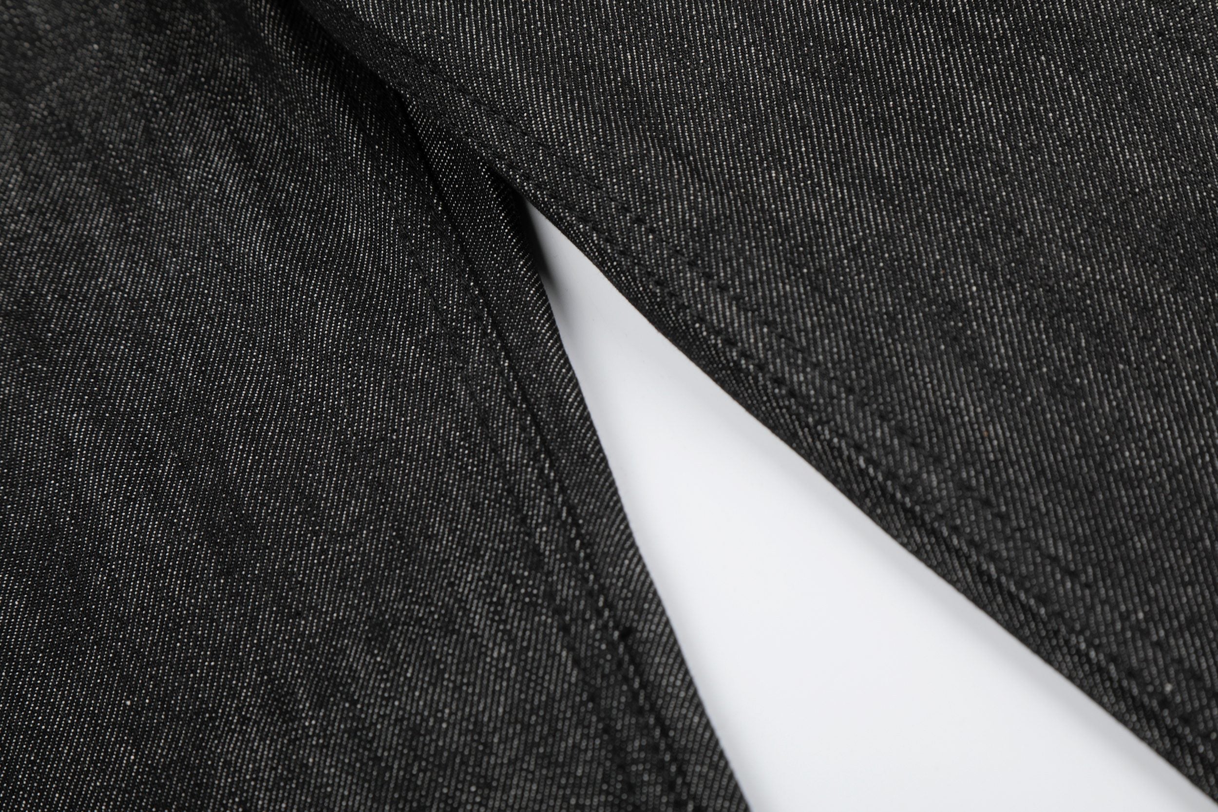 Black Raw Denim Wide Leg Jeans | Button Fly | Omirad