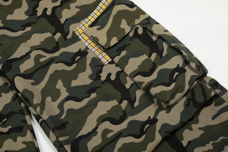 Omirad Camo Wide-Leg Cargo Pants | Y2K Streetwear Baggy Fit