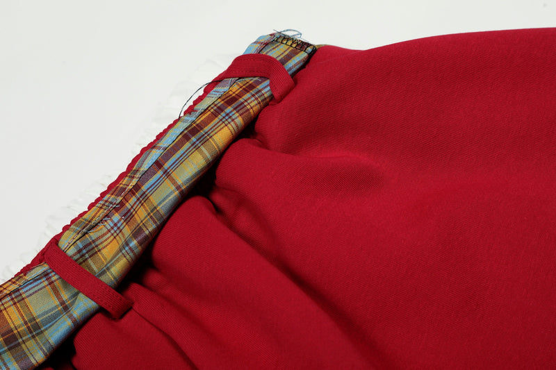 Plaid Drape Stacked Pants | Avant-Garde Streetwear