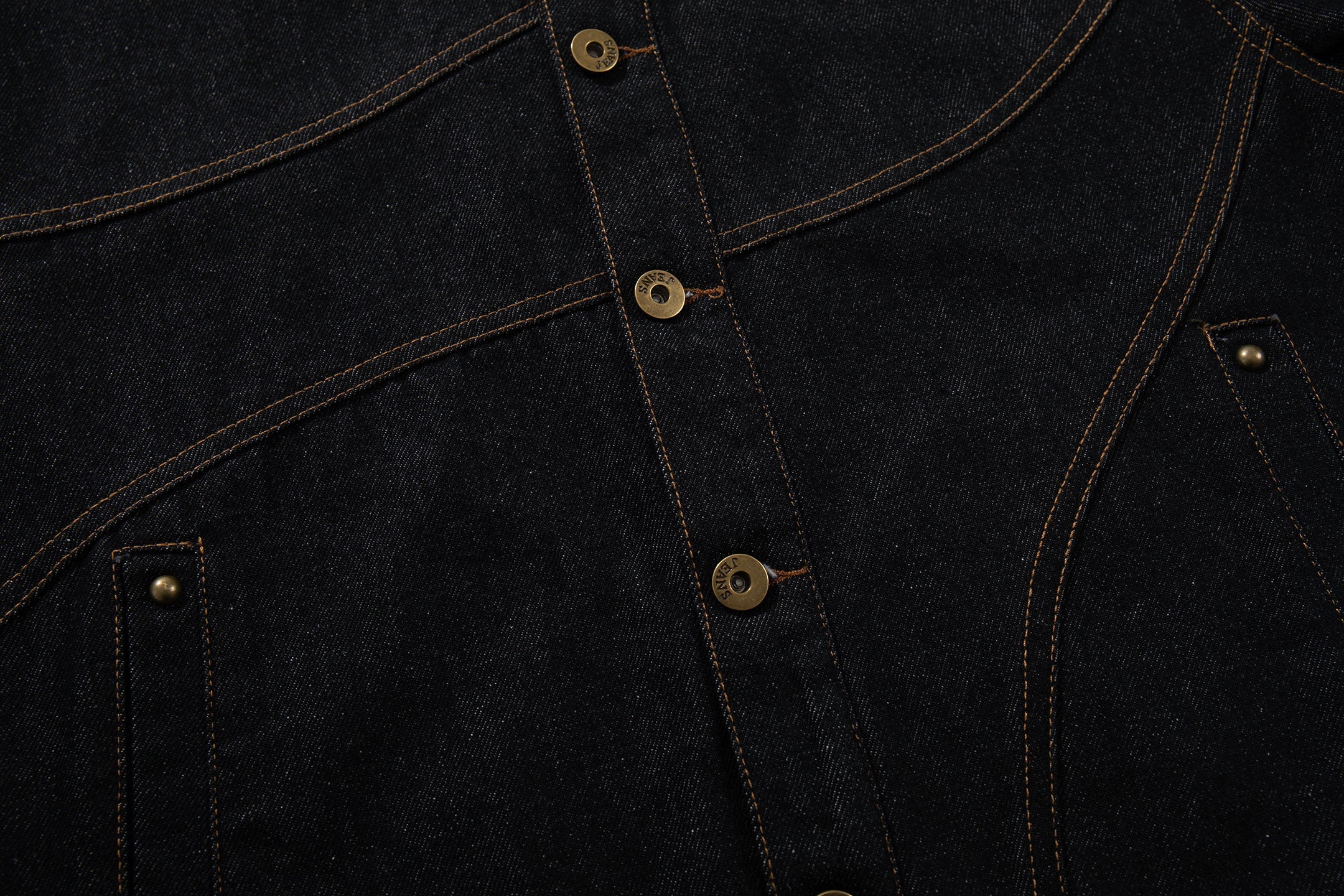 Omirad Curved Seam Denim Jacket | Dark Indigo Cotton