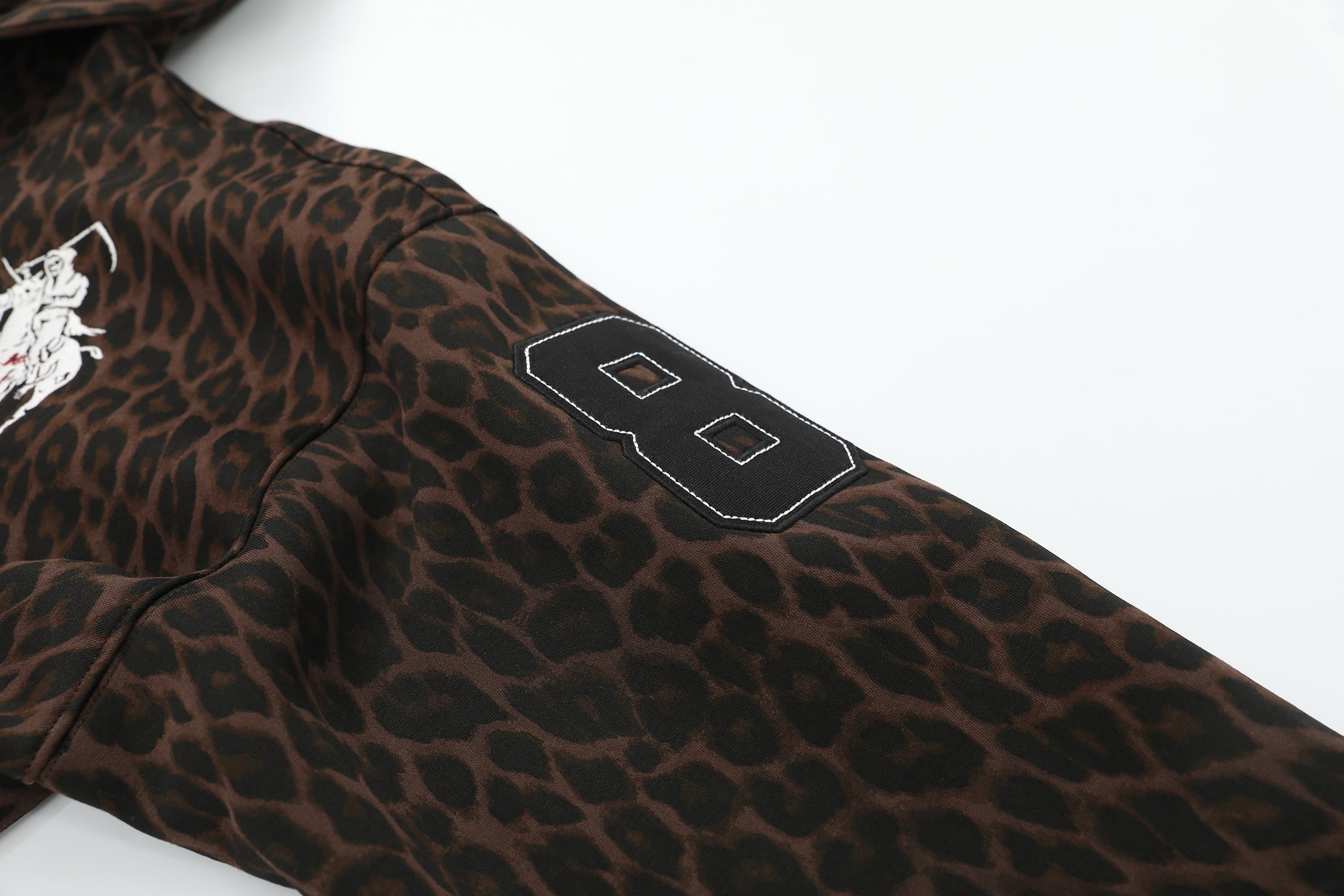 Omirad Leopard Crest Zip Hoodie | Street Varsity Style