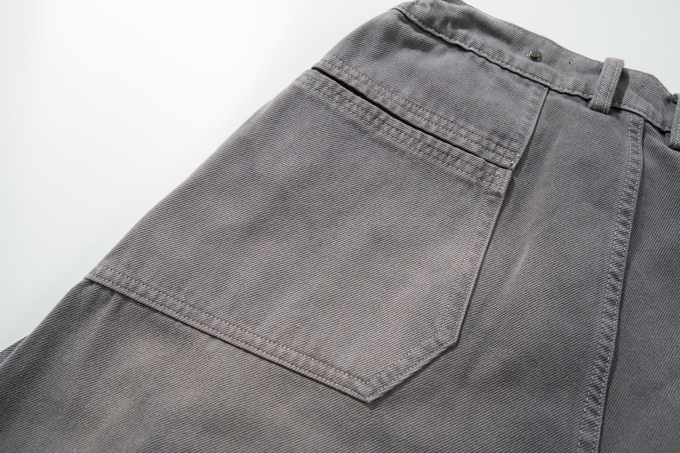 Omirad Strap-Detail Washed Wide-Leg Cargo Jeans