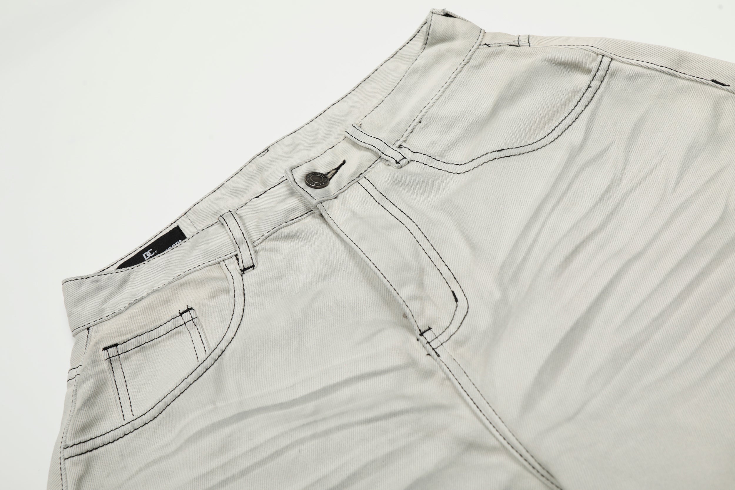 Omirad Clean-Wash Ultra Wide-Leg Jeans | Contrast Stitch