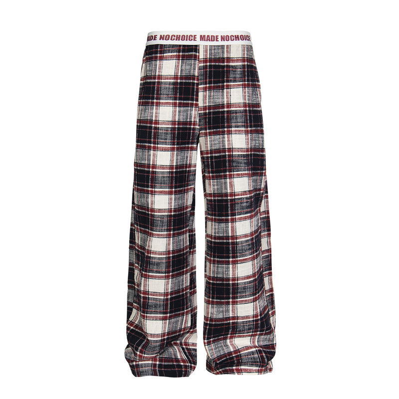 Made No Choice Plaid Wide-Leg Lounge Pants | 100% Cotton