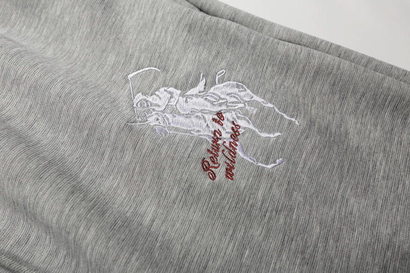 Omirad Star Embroidery Wide-Leg Sweatpants | Unisex Streetwear