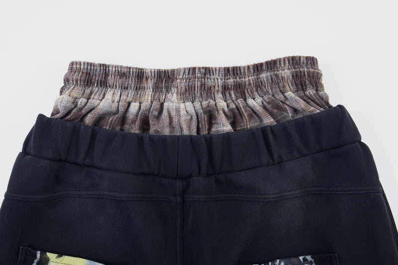 Wild Fusion Graphic Sweatpants | Zebra Leopard Wide-Leg
