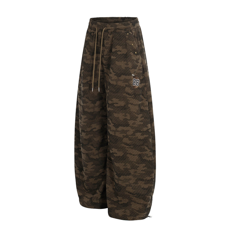 Omirad Vintage Camo Wide-Leg Sweatpants | Streetwear Fit