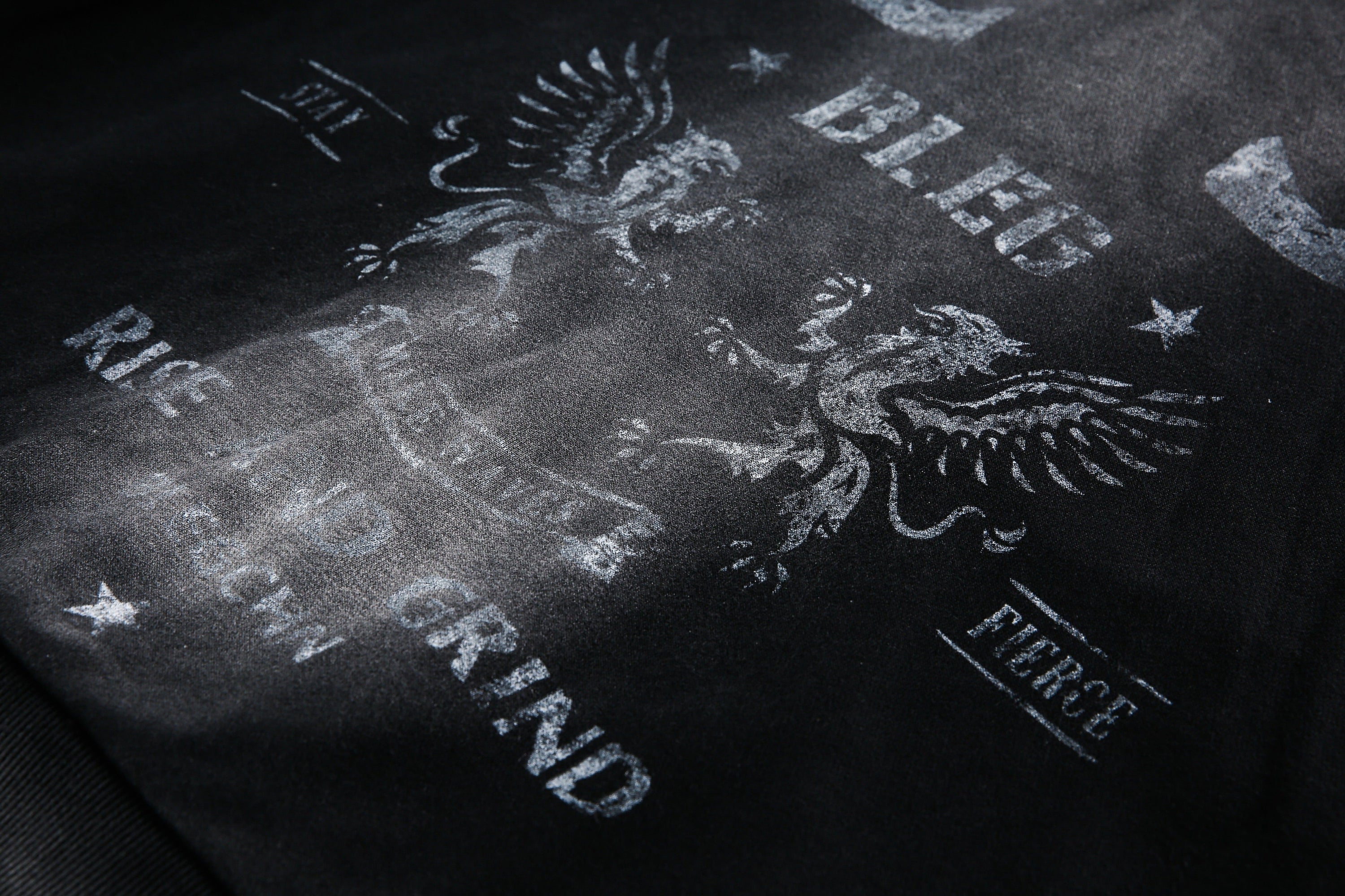 Omirad Rise and Grind Graphic Zip-Up Hoodie | Washed Black