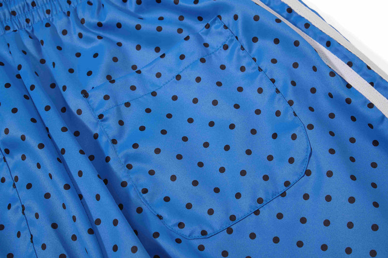 Polka Dot Wide-Leg Track Pants with Side Stripes | SEAKOFF
