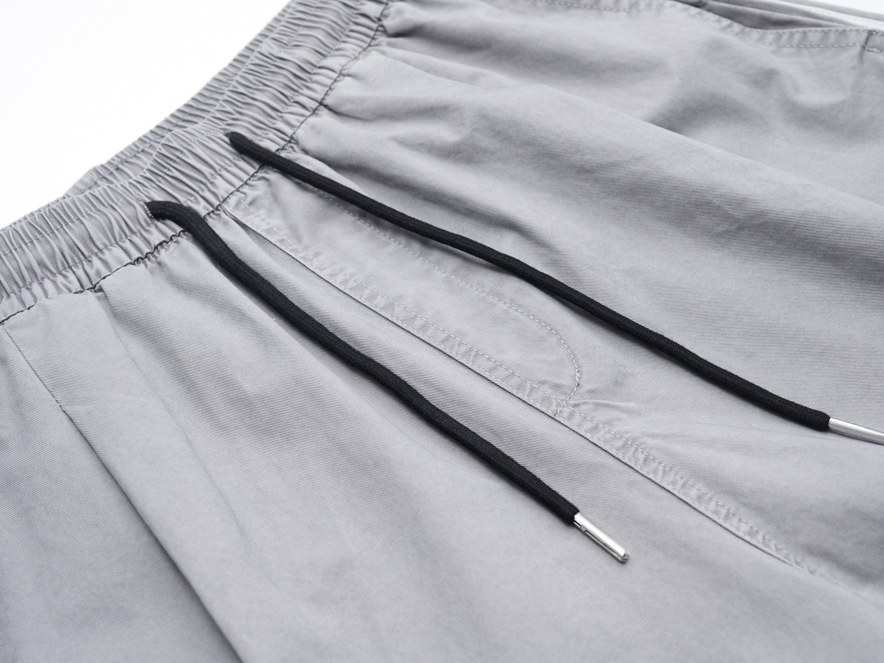 Men's Washed Wide-Leg Cotton Shorts with Side Stripes