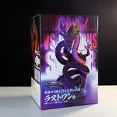 The large rectangular box features artwork of a stylized purple and red dragon reminiscent of Shenron encircling a blue sphere with "Dragon Ball VS Series SUPER" text. It houses the Seakoff "Red Shenron Collectible Figure – Dragon Ball Z," a 30cm high-detail statue.