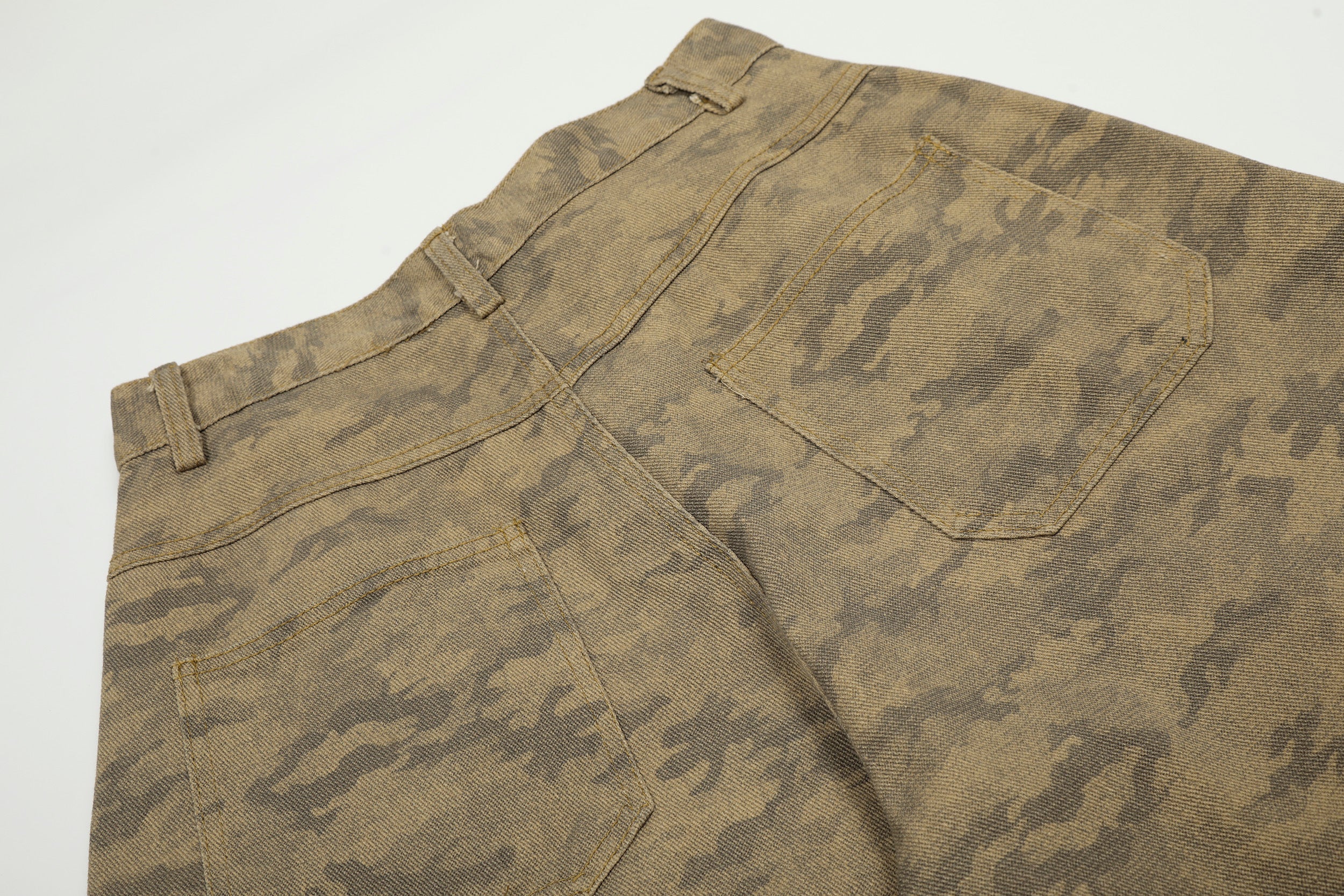 Omirad Desert Camo Wide-Leg Cargo Jeans | Streetwear Utility
