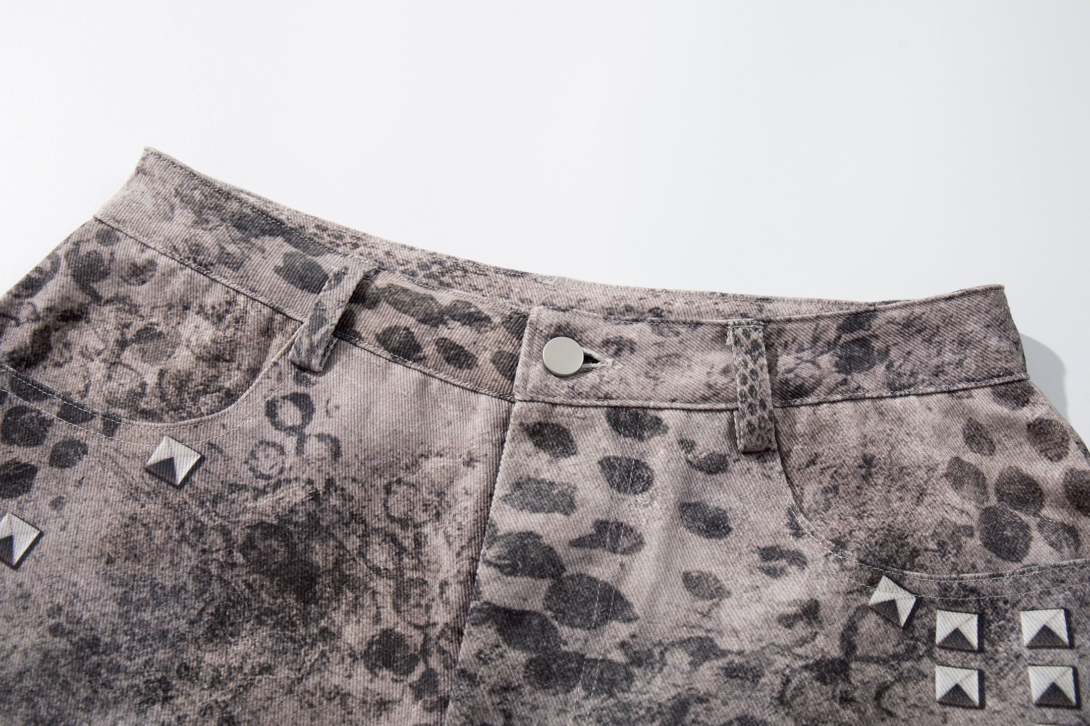 Grunge Cross Patch Washed Denim Shorts | Streetwear