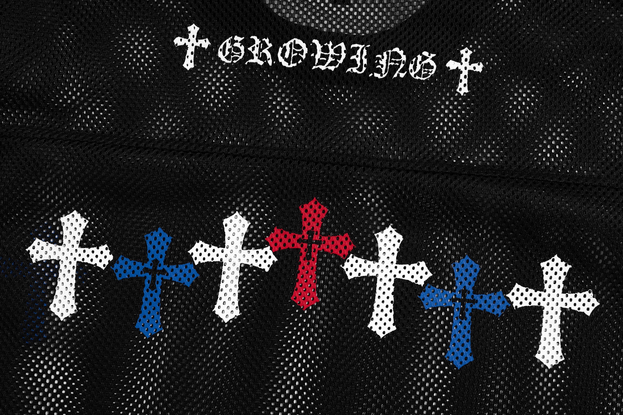 Omirad Multi-Cross Mesh Jersey Tee | Boxy Athletic Graphic Shirt