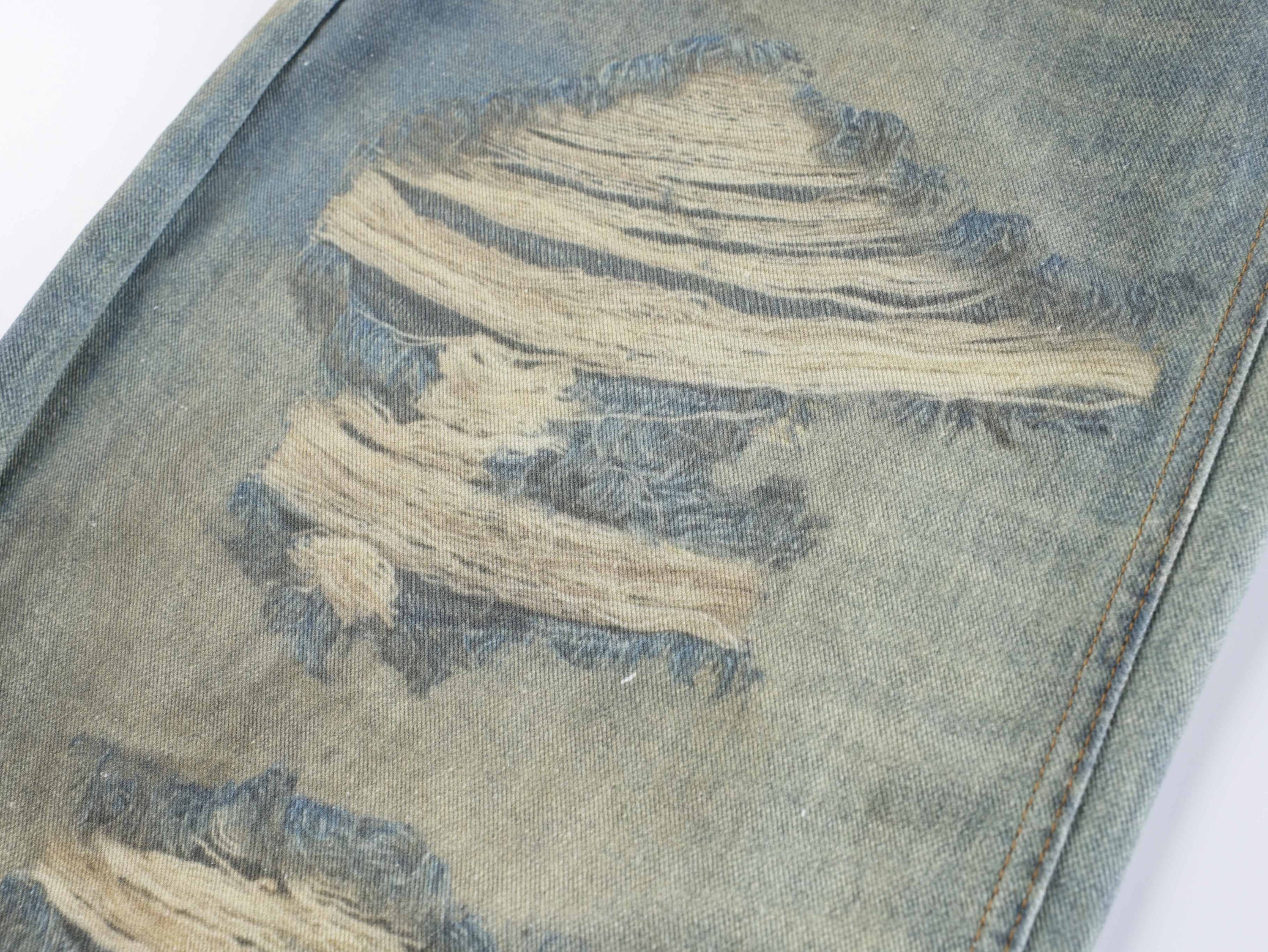 Omirad Layered Fade Distressed Balloon Jeans | Wide Leg Denim