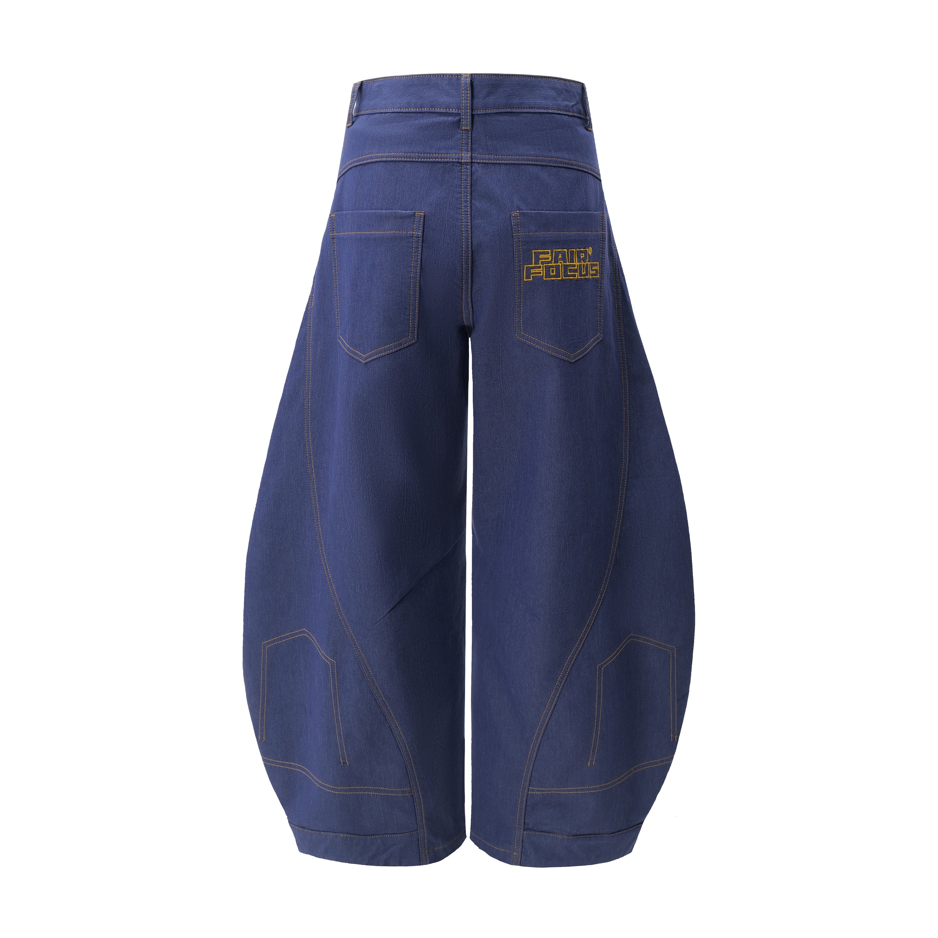 Omirad Curved Volume Wide-Leg Balloon Jeans | SEAKOFF