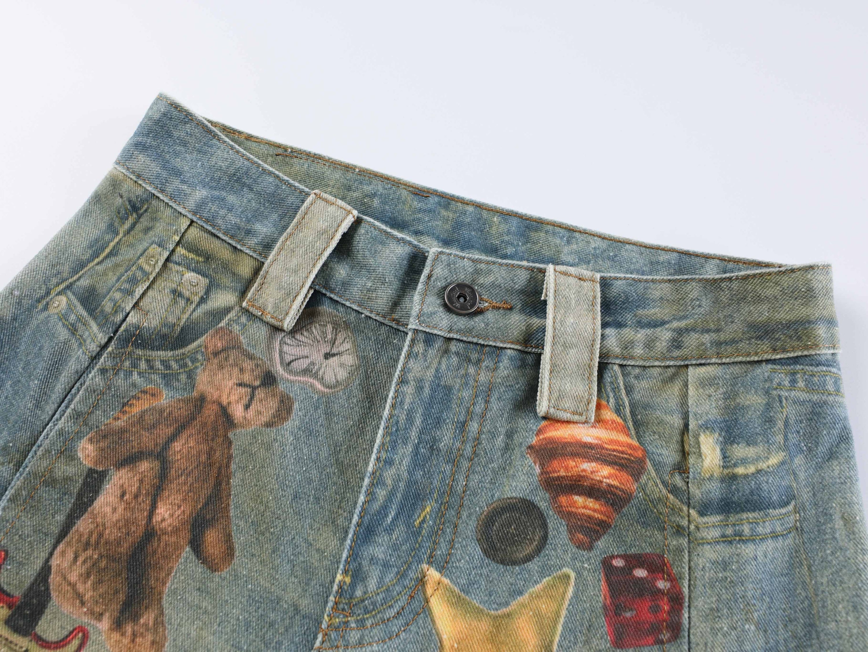 Omirad Playground Charm Balloon Jeans | Graphic Wide Leg Denim