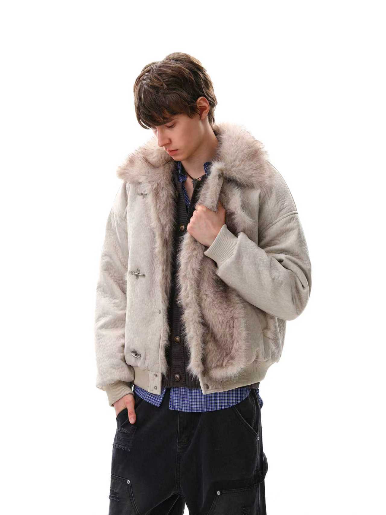 Omirad Fur-Trim Toggle Bomber Jacket | Winter Streetwear