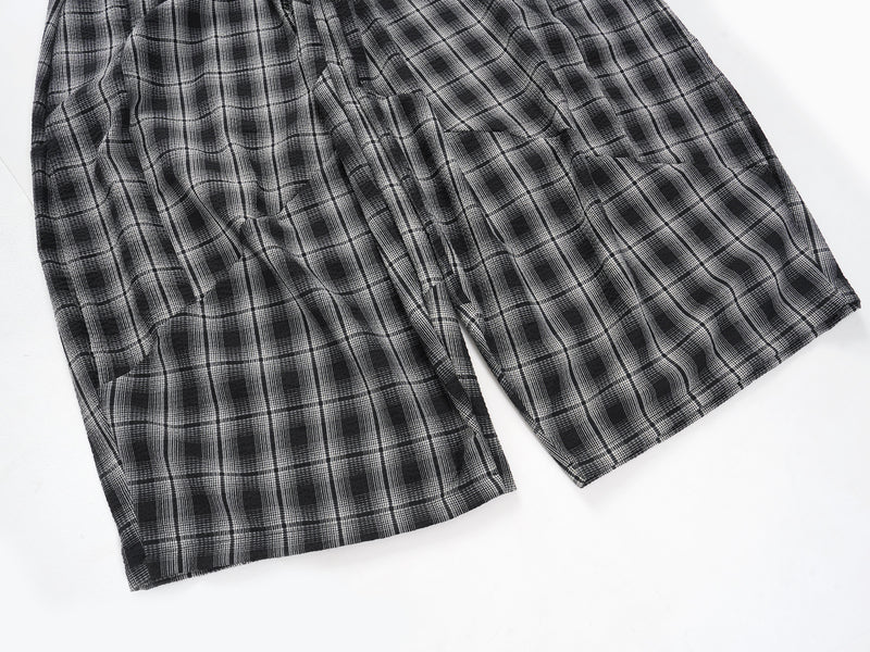 Omirad Plaid Wide-Leg Track Pants | Vintage Streetwear