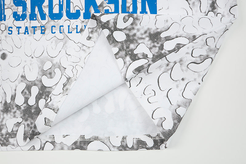 Leopard Mesh Layered Graphic T-Shirt | Varsity Streetwear