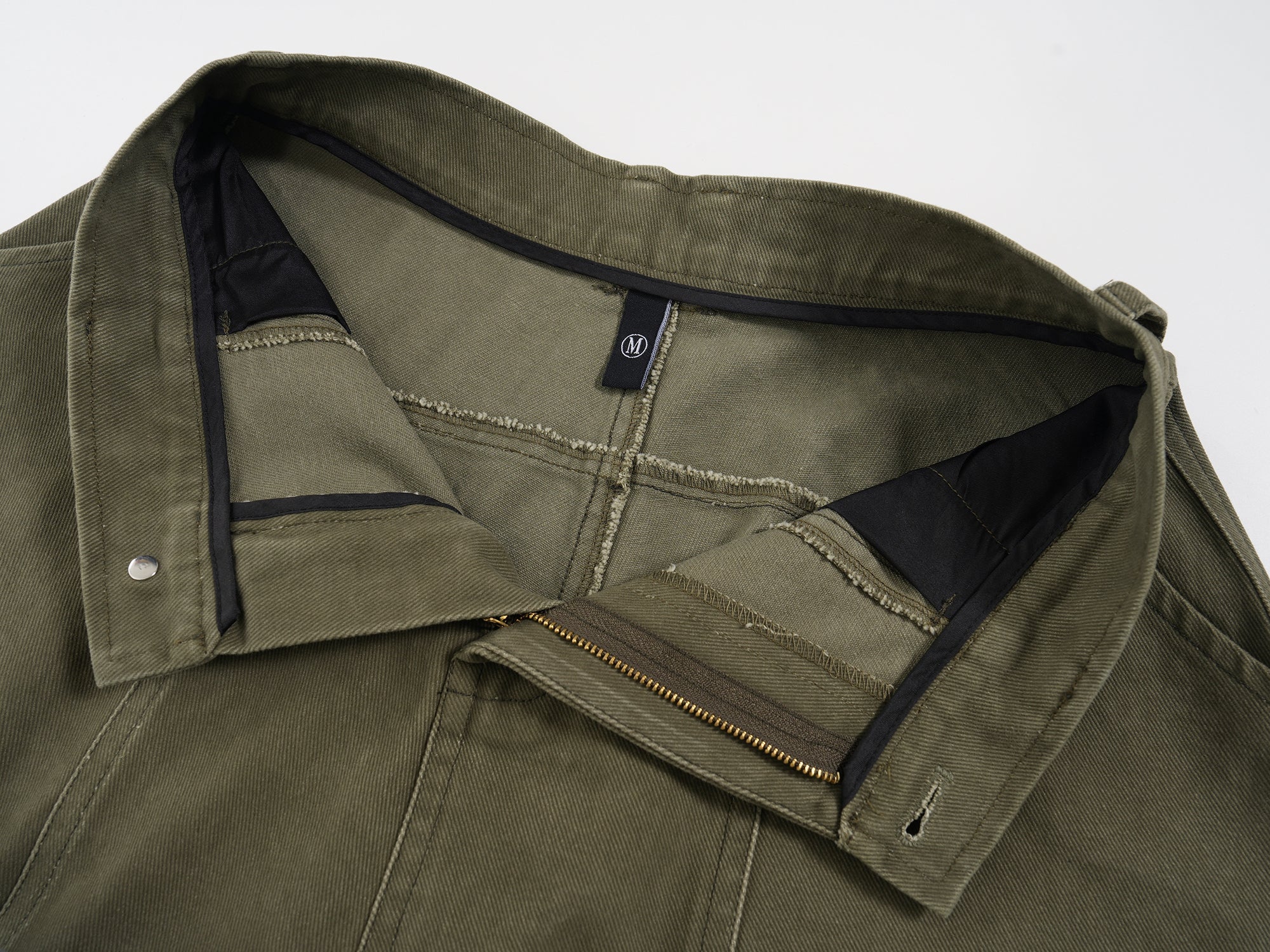 Curved-Cut Barrel Leg Pants | Heavyweight Cotton Trousers